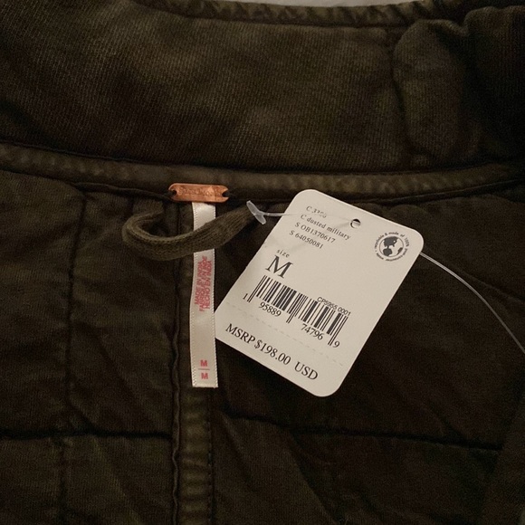 NWT - Free People Dolman Quilted Knit Jacket - Size: M, Color: Dusted Military - Picture 13 of 16